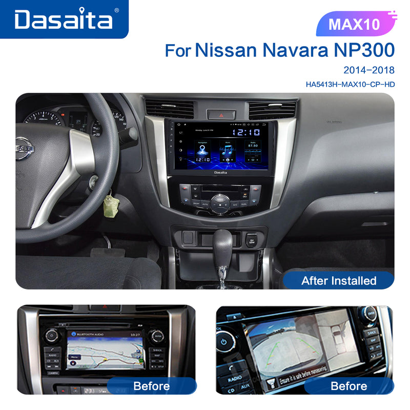 Dasaita MAX11 Nissan Navara NP300 2014 2015 2016 2017 2018 Car Stereo 10.2 Inch Carplay Android Auto PX6 4G+64G Android11 1280*720 DSP AHD Radio