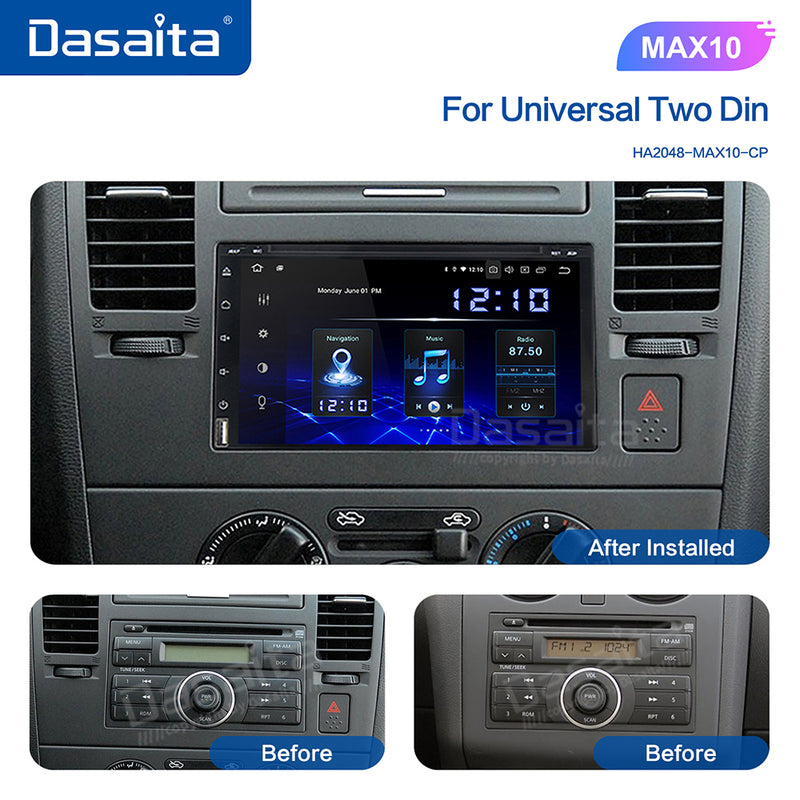 Dasaita MAX11 Universal Double Din Car Stereo 6.95 Inch Carplay Android Auto PX6 4G+64G Android11 800*480 DSP AHD Radio