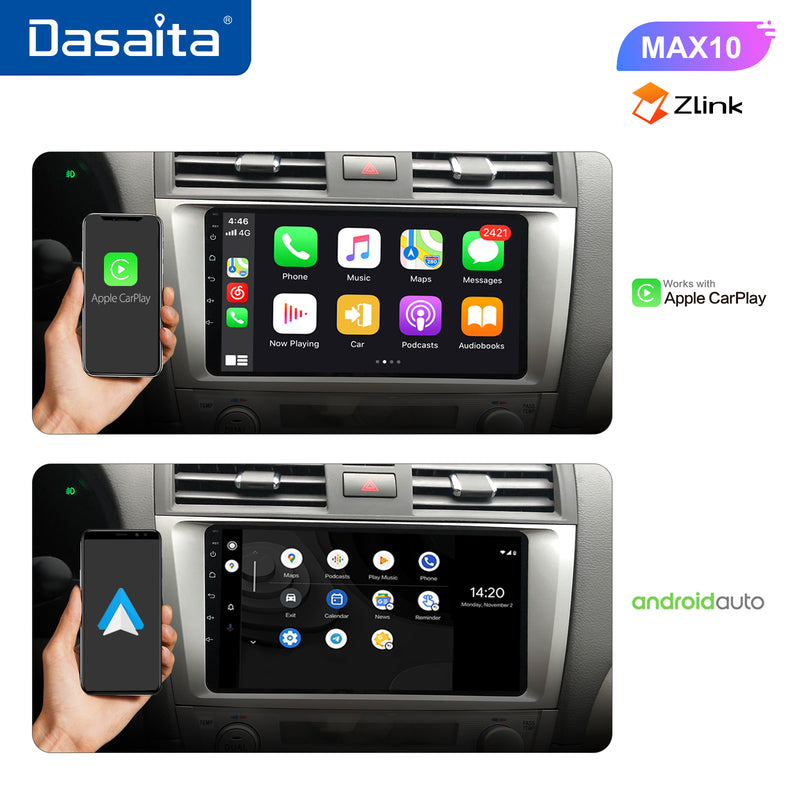 Dasaita MAX Toyota Camry 2007 2008 2009 2010 2011 Car Stereo 9 Inch Carplay Android Auto PX6 4G+64G Android 1280*720 DSP AHD Radio