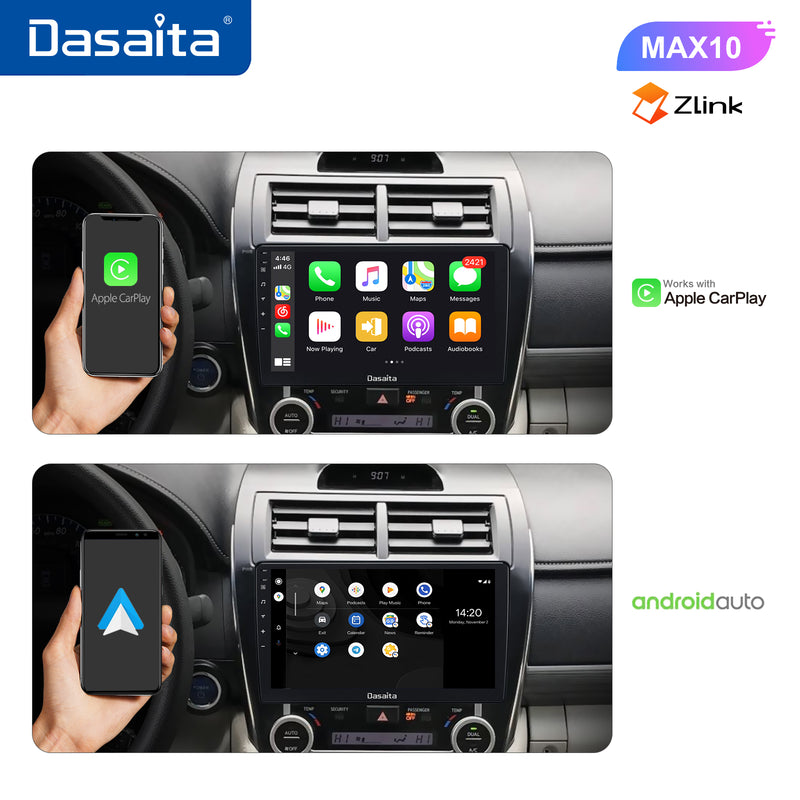 Dasaita MAX Toyota Camry 2012 2013 2014 Car Stereo 10.2 Inch Carplay Android Auto PX6 4G+64G Android10 1280*720 DSP AHD Radio
