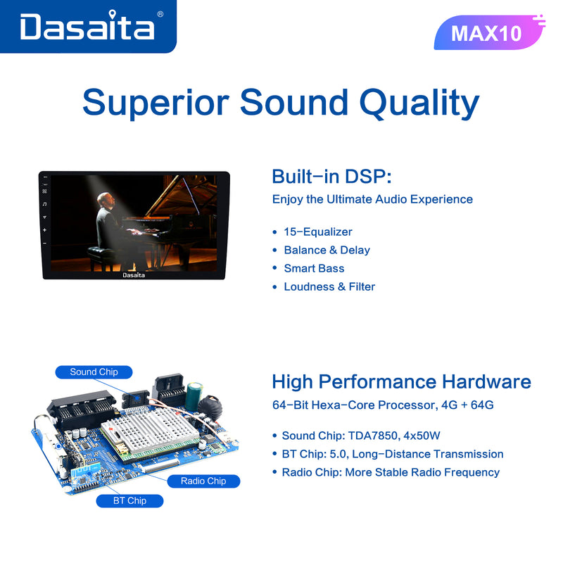 Dasaita MAX11 For Toyota Camry 2018 2019 Car Stereo DSP GPS Navigation 2.5D IPS Touch Screen Car Android Radio