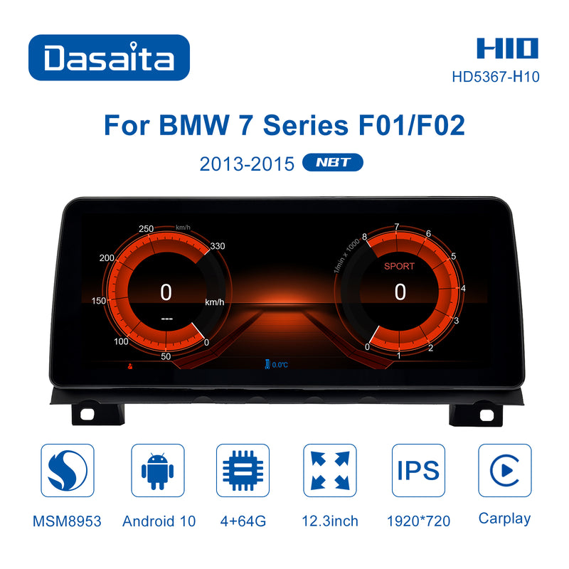 Dasaita 12.3 inch for BMW 7 Series F01/F02 2013 2014 2015 NBT Car GPS Navigation BT IPS HD Output Screen MSM8953 Car Multimedia Radio