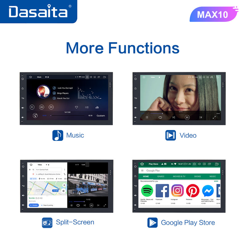 Dasaita MAX Toyota Corolla Sienna Tacoma Prius 2014-2022 Car Stereo 9 Inch Carplay Android Auto PX6 4G+64G Android10/Android11 1280*720 DSP AHD Radio