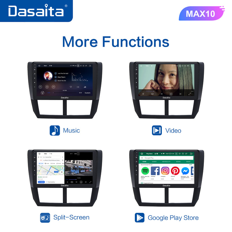 Dasaita MAX11 Subaru Forester 3 Impreza 2007 2008 2009 2010 2011 2012 Car Stereo 9 Inch Carplay Android Auto PX6 4G+64G Android11 1280*720 DSP Radio