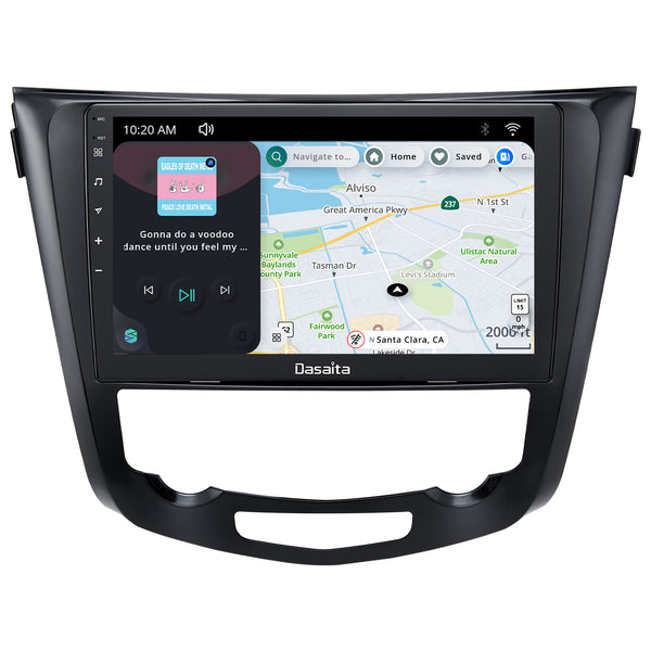 Dasaita Scout10 Nissan X-Trail 2014 2015 2016 2017 2018 2019 2020 Car Stereo 10.2 Inch Carplay Android Auto PX6 4G+64G Android10 1280*720 DSP AHD Radio