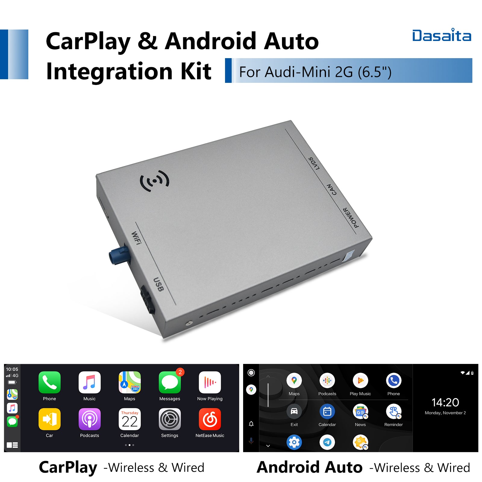 Dasaita Audi CarPlay & Android Auto Integration Retrofit Interface Kit