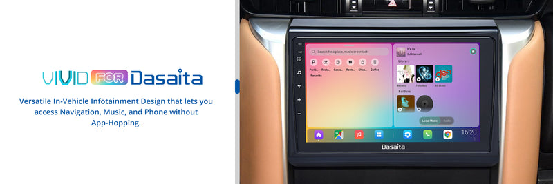 Dasaita Vivid11 Toyota Fortuner 2021 Car Stereo 9 Inch Carplay Android Auto PX6 4G+64G Android11 1280*720 DSP AHD Radio