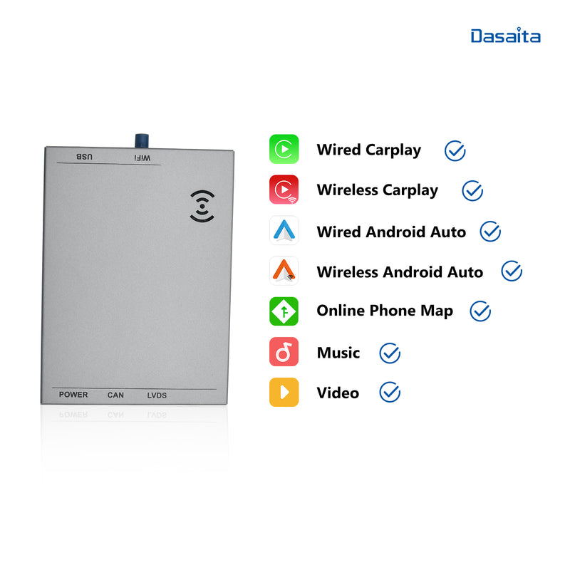 Dasaita Audi CarPlay & Android Auto Integration Retrofit Interface Kit( Wired & Wireless )