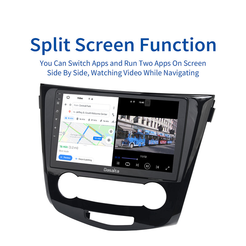 Dasaita MAX10 Nissan Qashqai 2014 2015 2016 2017 2018 Car Stereo 10.2 Inch Carplay Android Auto PX6 4G+64G Android10 1280*720 DSP AHD Radio