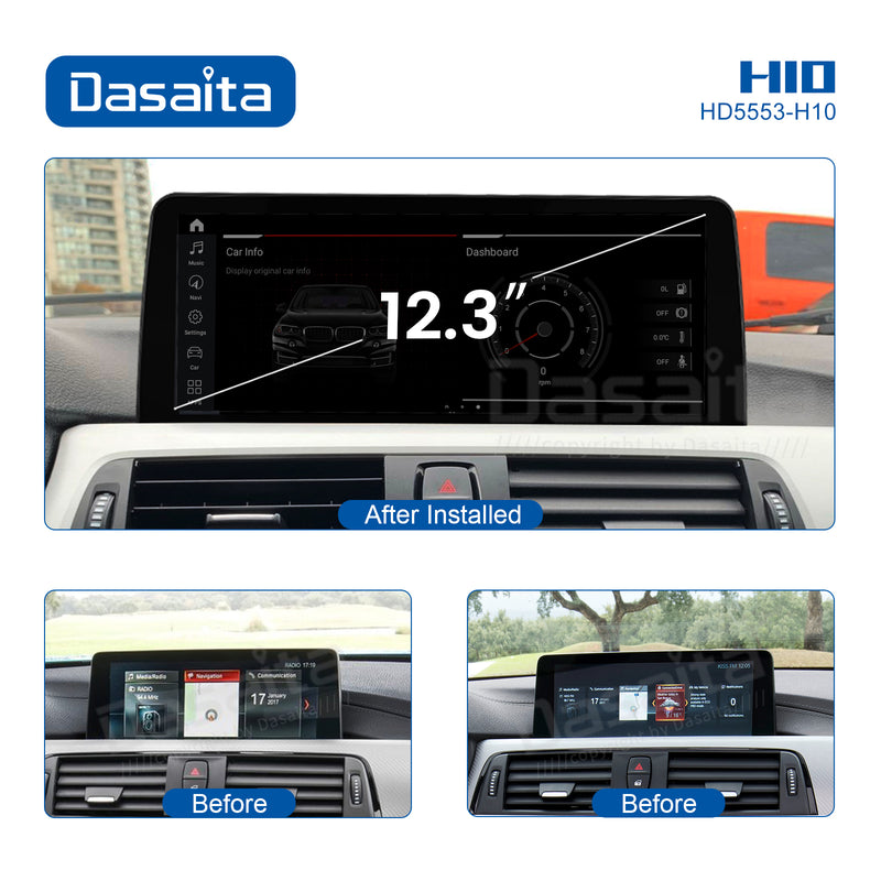 Dasaita 12.3 inch for BMW 3/4 Series 2018 EVO Car DVD Player GPS Navigation Wifi 1920*720 IPS Touch Screen 4+64G MSM8953 Car Stereo