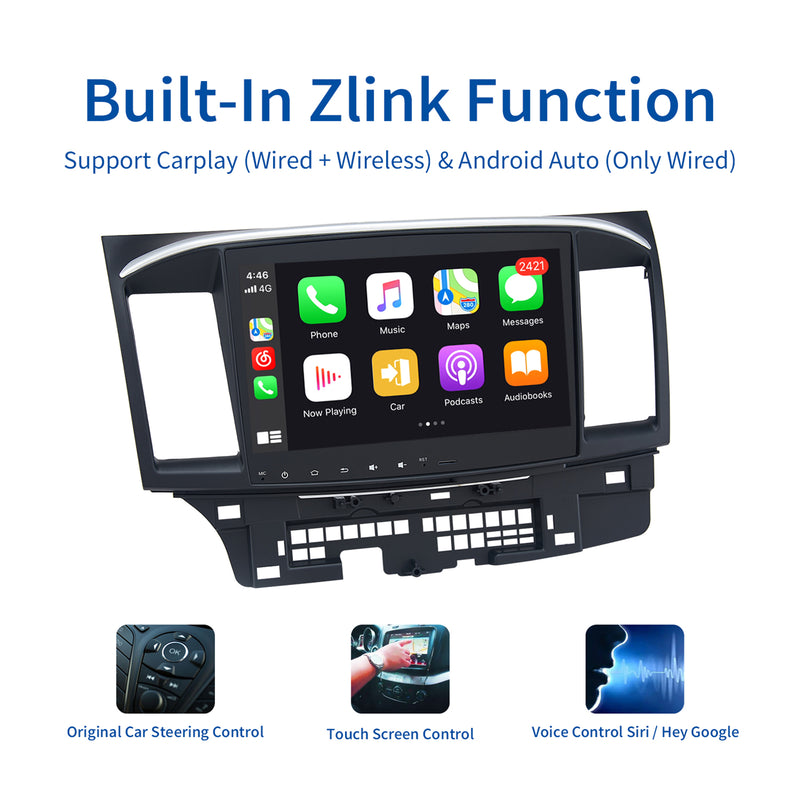Dasaita MAX11 Mitsubishi Lancer 2008 2009 2010 2011 2012 2013 2014 2015 2016 2017 Car Stereo 10.2" Carplay Android Auto PX6 4+64G 1280*720 DSP Radio