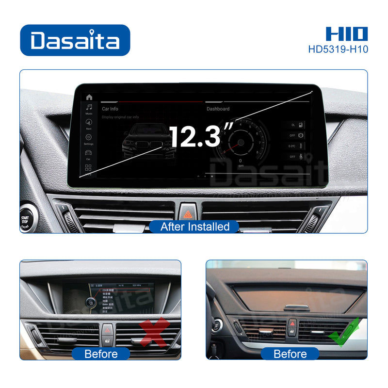 Dasaita 12.3" for BMW X1 E84 2009 2010 2011 2012 2013 2014 2015 Car Video Amplifier SWC IPS HD 2.5D Screen 1920*720 Carplay Car Android Radio