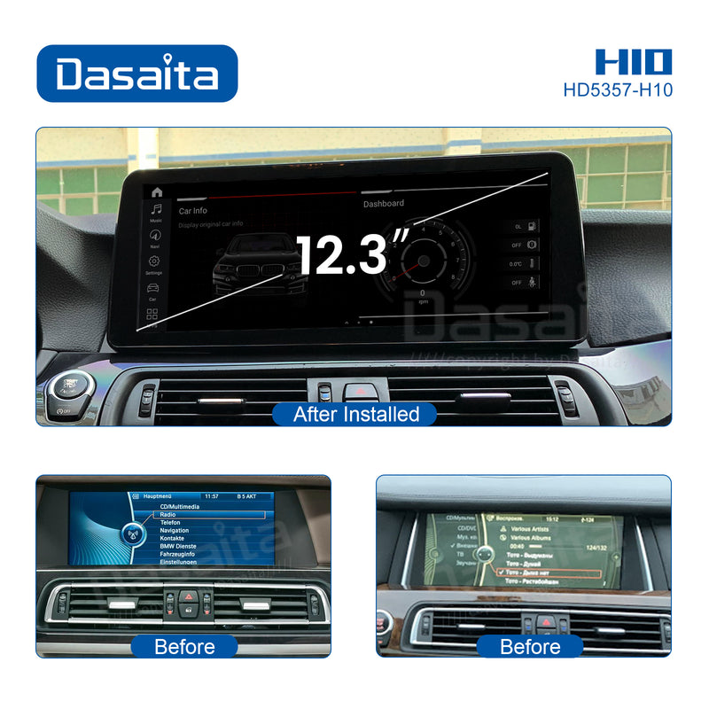 Dasaita 12.3 inch for BMW 7 Series F01/F02 2009 2010 2011 2012 CIC Car Stereo Wifi 1920*720 IPS Screen Amplifier Built-in DSP Car Android Audio