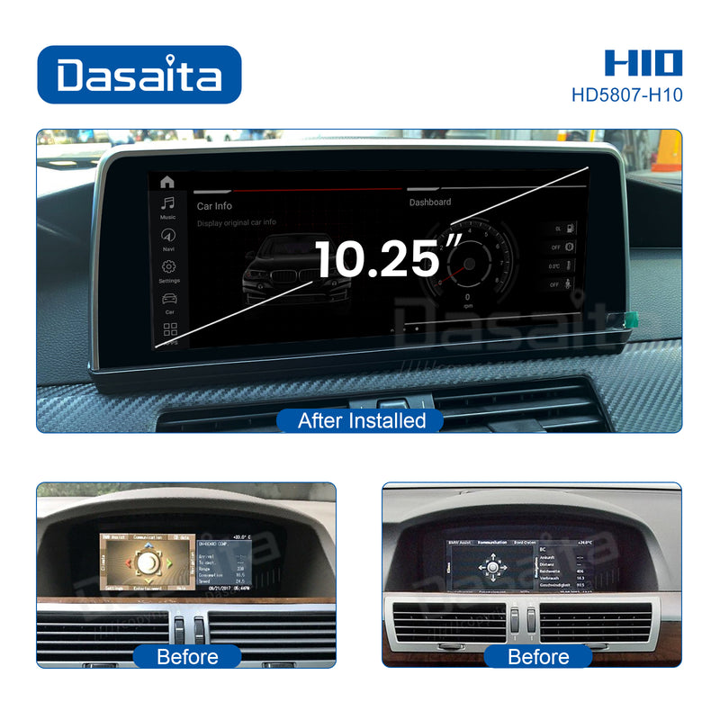 Dasaita 10.25'' for BMW 7 Series E65/E66 2005 2006 2007 2008 2009 Car Radio HD Touch Screen 4G+64G BT Android auto GPS Car Navigation