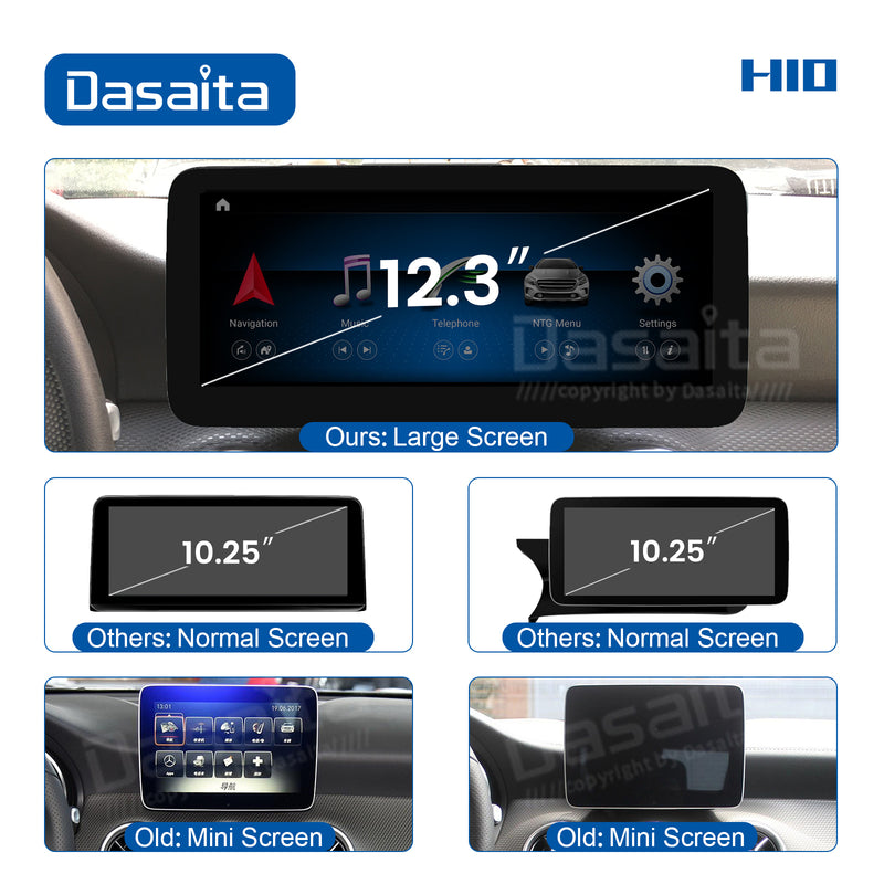 Dasaita 12.3" for Mercedes Benz GLA X156 NTG5.0 2016 2017 2018 2019 Car Stereo IPS 2.5D Touch Screen 4+64G Android Car Radio Auto