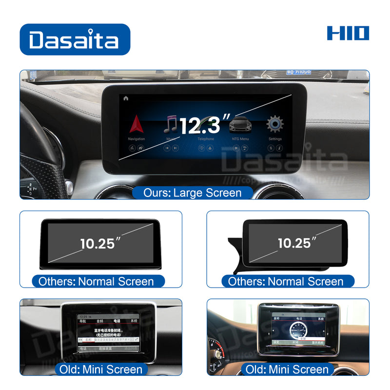 Dasaita 12.3 inch for Mercedes Benz A class W176 NTG4.5 2013 2014 2015 Car Stereo Android 10 1920*720 IPS 2.5D Screen 4G/64G DVD Player