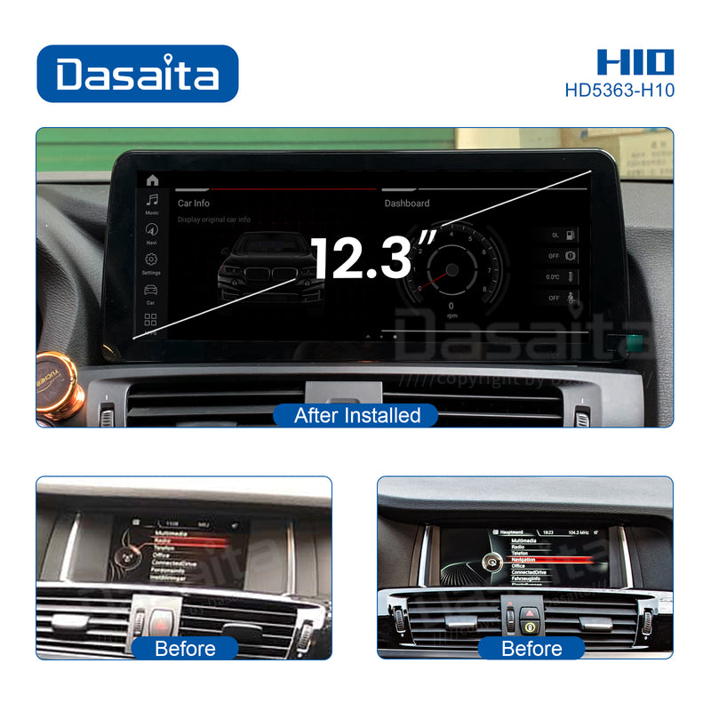 Dasaita 12.3 inch for BMW X3/X4 F25/26 2014 2015 2016 NBT Car Radio Amplifier 4G+64G Apple Carplay 1920*720 GPS Navigation Car Android Stereo