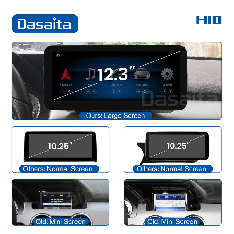 Dasaita 12.3" for Benz GLK X204 NTG4.5 2013 2014 2015 Radio Car 1920*720 IPS 2.5D Screen GPS Navigation Android10 Car Dvd Player