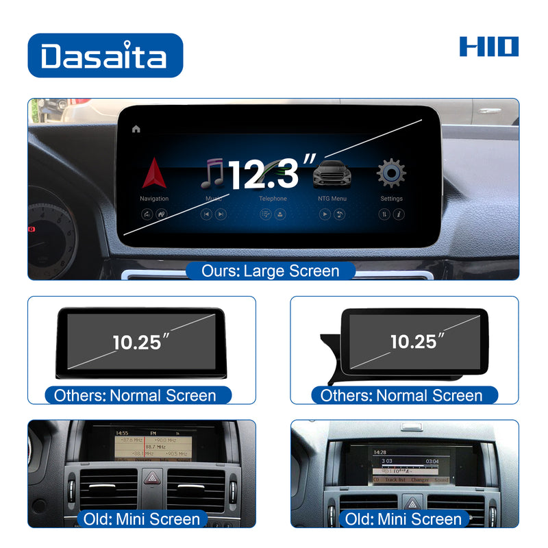 Dasaita 12.3" for Mercedes Benz C Class W204 NTG4.0 2008 2009 2010 Radio for Car Android10 Original UI GPS Navigation Car Stereo