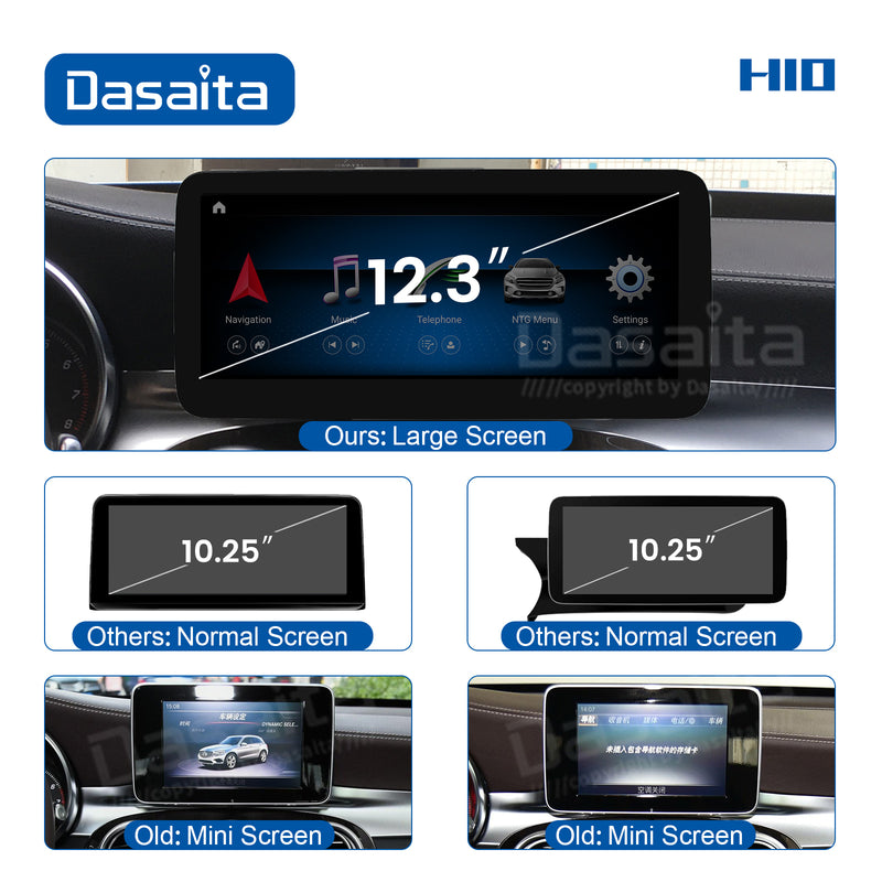 Dasaita 12.3 inch for Mercedes Benz GLC X253 NTG5.0 2016 2017 2018 2019 Car Stereo Android10 2.5D IPS Touch Screen GPS Navigation Radio