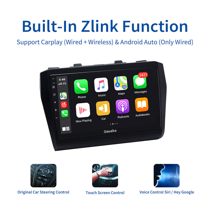 Dasaita MAX11 For Suzuki Swift 2018 2019 2020 Car Stereo 9" IPS 2.5D Screen Android11.0 GPS Navigation Carplay DVD Stereo