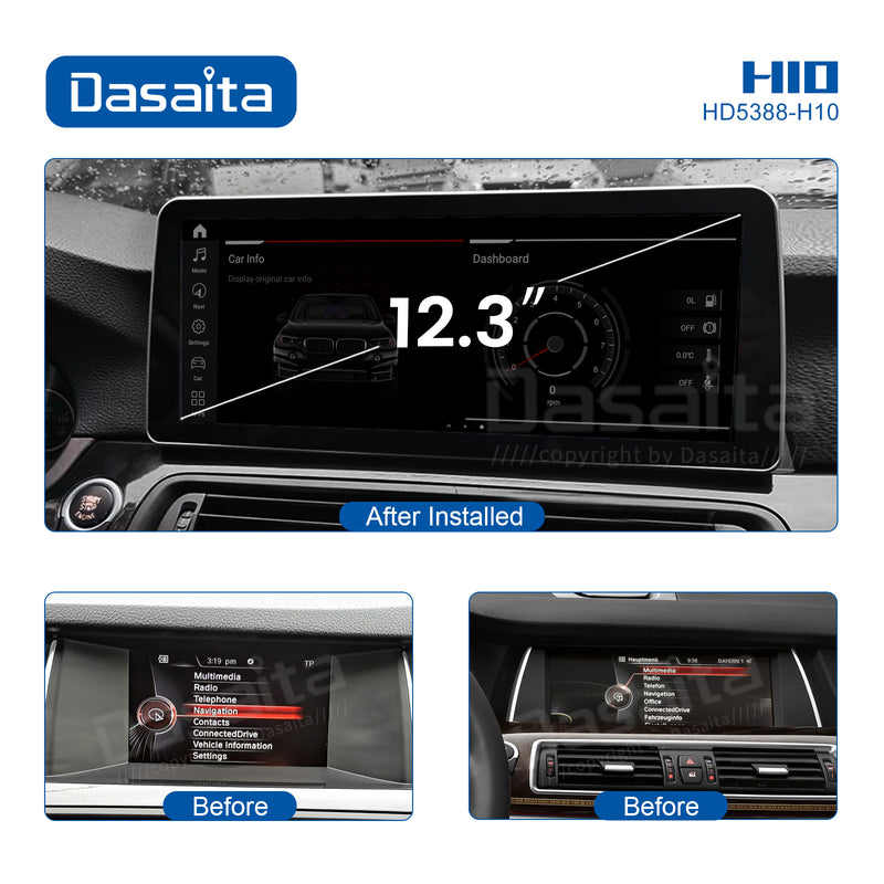 Dasaita 12.3'' for BMW 5 Series F10/F11/F18 2013 2014 2015 2016 2017 NBT Car Radio 4G/64G Amplifier HD Output Revarse Camera MSM8953 Car DVD Player