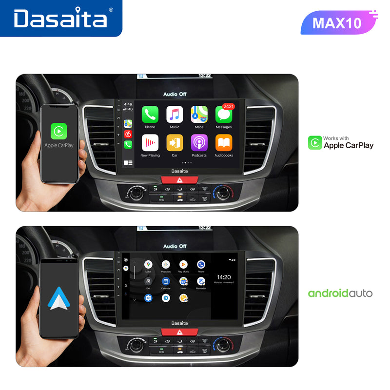 Dasaita MAX11 Honda Accord 2013 2014 2015 2016 2017 LHD Car Stereo 10.2 Inch Carplay Android Auto PX6 4G+64G Android11 1280*720 DSP AHD Radio