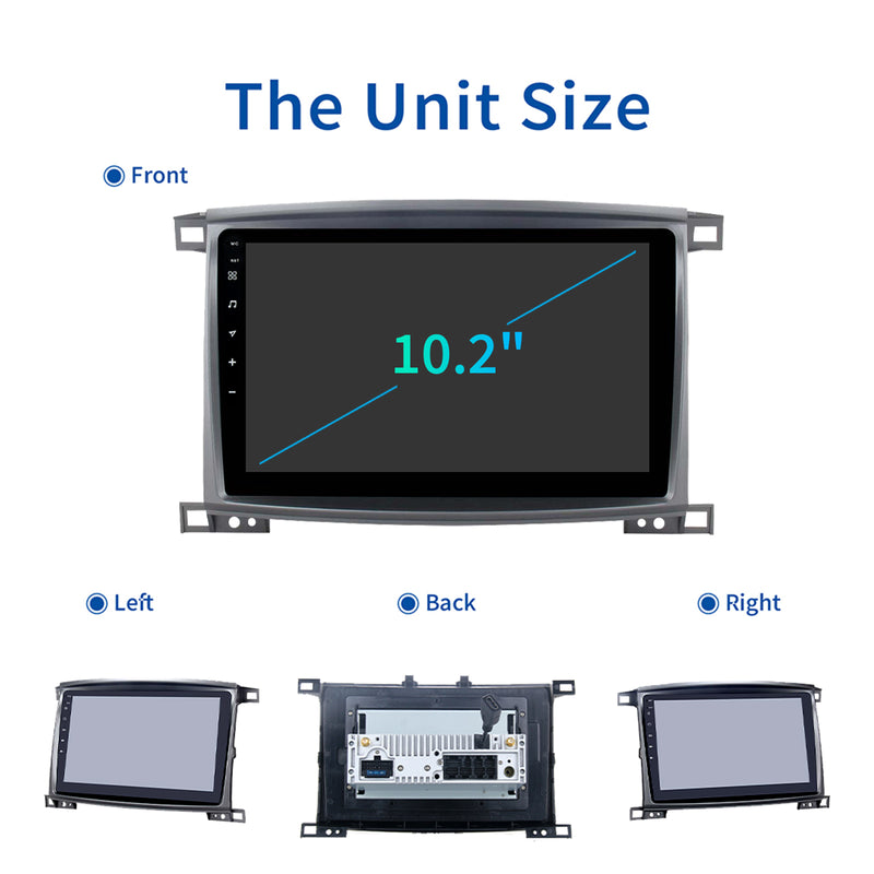 Dasaita MAX10 Toyota land cruiser LC100 2003 2004 2005 2006 2007 Car Stereo 10.2 Inch Carplay Android Auto PX6 4G+64G Android10 1280*720 DSP AHD Radio