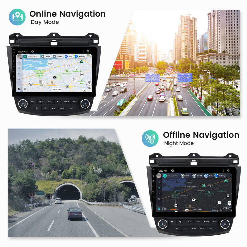 Dasaita Scout10 Honda Accord 2003 2004 2005 2006 2007 Car Stereo Android 10 IPS 2.5D Touch Screen GPS Navigation WIFI USB Carplay Car Radio