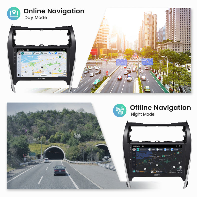 Dasaita Scout10 Toyota Camry 2012 2013 2014 Car Stereo 10.2 Inch Carplay Android Auto PX6 4G+64G Android10 1280*720 DSP AHD Radio