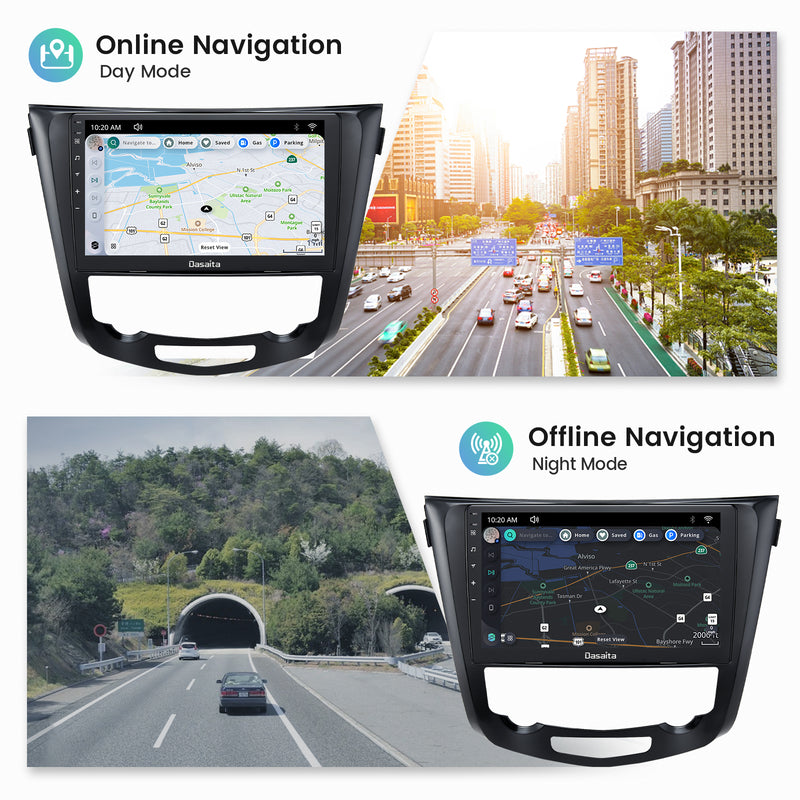 Dasaita Scout10 Nissan X-Trail 2014 2015 2016 2017 2018 2019 2020 Car Stereo 10.2 Inch Carplay Android Auto PX6 4G+64G Android10 1280*720 DSP AHD Radio