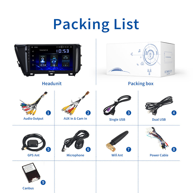 Dasaita MAX11 For Toyota Camry 2018 2019 Car Stereo DSP GPS Navigation 2.5D IPS Touch Screen Car Android Radio