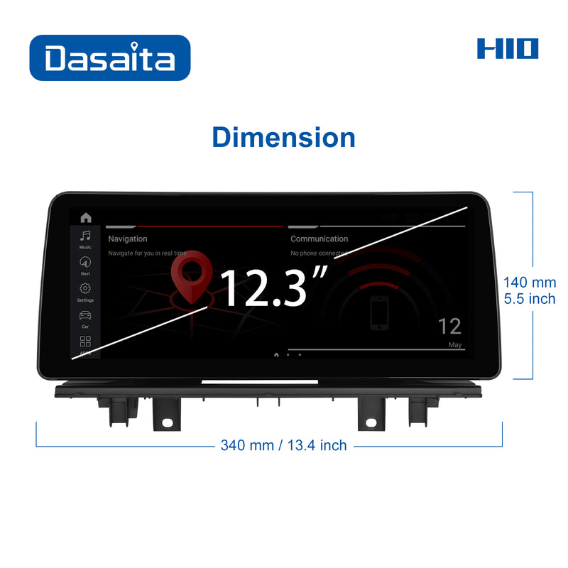 Dasaita 12.3'' for BMW X1 F48 2016 2017 NBT Car DVD Player GPS Ram 4G Rom 64G Built-in GPS Navigation BT 8 core Android Car Radio