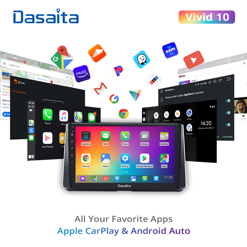 Dasaita Vivid11 Toyota Corolla 2019 2020 2021 Car Stereo 10.2 Inch Carplay Android Auto PX6 4G+64G Android11 1280*720 DSP AHD Radio