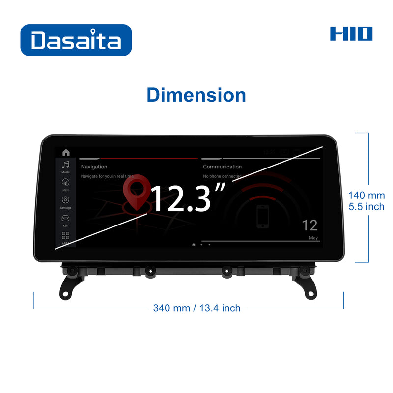 Dasaita 12.3 inch for BMW X3/X4 F25/26 2014 2015 2016 NBT Car Radio Amplifier 4G+64G Apple Carplay 1920*720 GPS Navigation Car Android Stereo