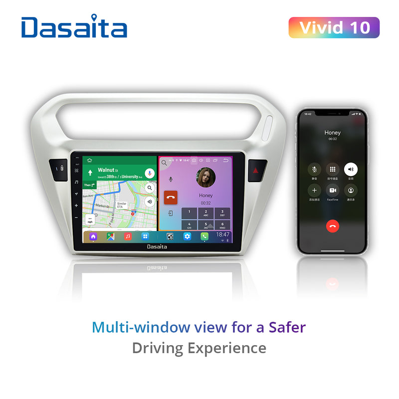 Dasaita Vivid11 Peugeot 301 2014 2015 2016 Car Stereo 9 Inch Carplay Android Auto PX6 4G+64G Android11 1280*720 DSP AHD Radio