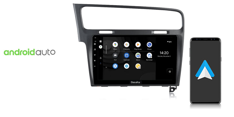 Dasaita Vivid11 VW Golf 7 2012 2013 2014 2015 2016 2017 2018 2019 LHD Car Stereo 10.2" Carplay Android Auto PX6 4G+64G Android11 1280*720 DSP Radio