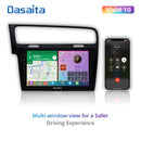 Dasaita Vivid11 VW Golf 7 2012 2013 2014 2015 2016 2017 2018 2019 LHD Car Stereo 10.2" Carplay Android Auto PX6 4G+64G Android11 1280*720 DSP Radio