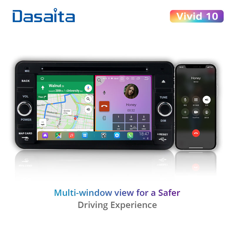 Dasaita Vivid11 Suzuki Jimny 2007 2008 2009 2010 2011 2012 2013 2014 2015 Car Stereo 6.2 Inch Carplay Android Auto PX6 4G+64G Android11 1280*720 DSP AHD Radio