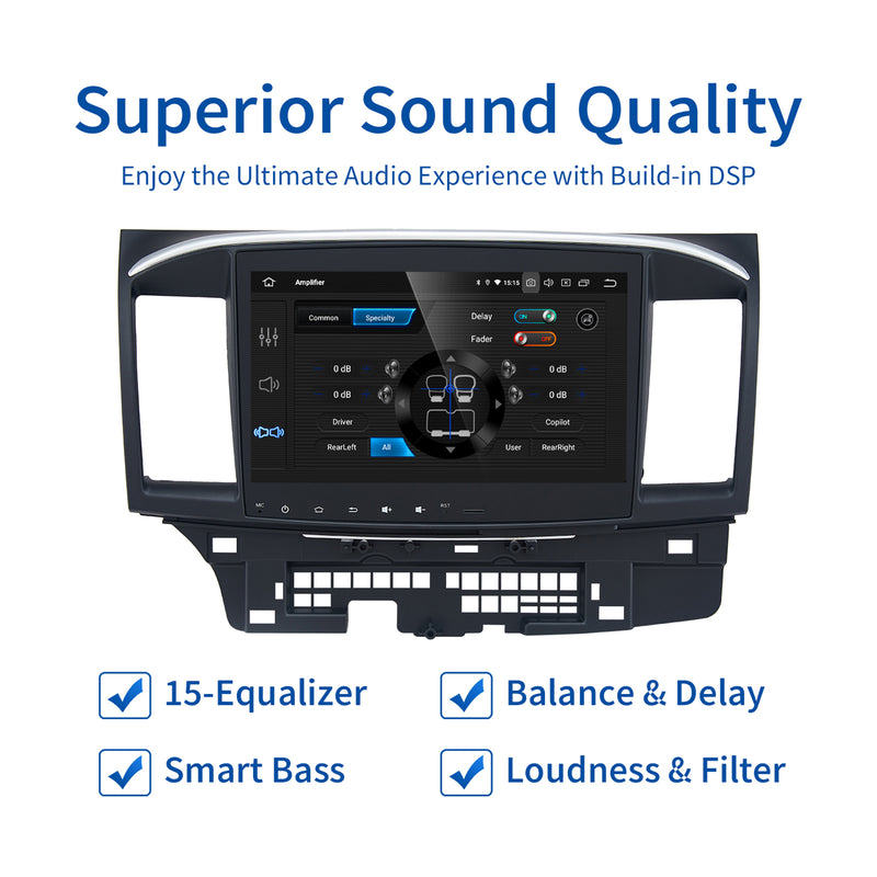 Dasaita MAX11 Mitsubishi Lancer 2008 2009 2010 2011 2012 2013 2014 2015 2016 2017 Car Stereo 10.2" Carplay Android Auto PX6 4+64G 1280*720 DSP Radio