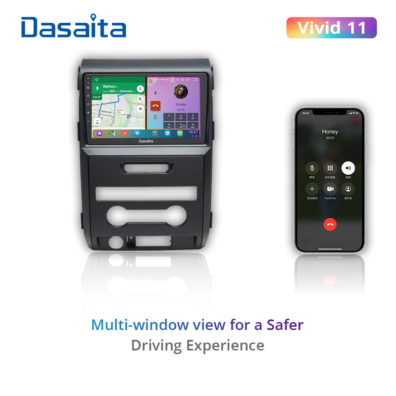 Dasaita Vivid11 For Ford Raptor F150 2009 2010 2011 2012 Car Stereo Apple Carplay Android Auto Touch Screen 4G 64G DSP Stereo