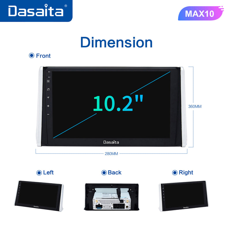 Dasaita MAX11 Toyota RAV4 2019 2020 2021 Car Stereo 10.2 Inch Carplay Android Auto PX6 4G+64G Android10 1280*720 DSP AHD Radio