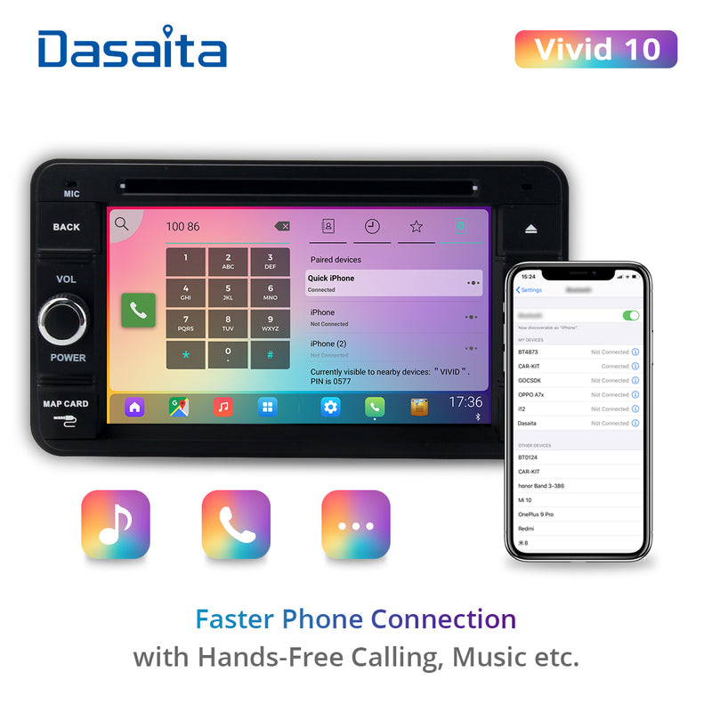 Dasaita Vivid11 Suzuki Jimny 2007 2008 2009 2010 2011 2012 2013 2014 2015 Car Stereo 6.2 Inch Carplay Android Auto PX6 4G+64G Android11 1280*720 DSP AHD Radio