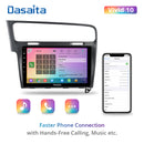 Dasaita Vivid11 VW Golf 7 2012 2013 2014 2015 2016 2017 2018 2019 LHD Car Stereo 10.2" Carplay Android Auto PX6 4G+64G Android11 1280*720 DSP Radio