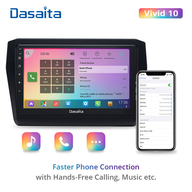 Dasaita Vivid11 for Suzuki Swift 2018-2020 Car Video IPS Touch Screen Support Steering Wheel Control Carplay 1280*720 Stereo