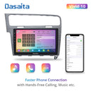 Dasaita Vivid11 VW Golf 7 2012 2013 2014 2015 2016 2017 2018 2019 LHD Car Stereo 10.2" Carplay Android Auto PX6 4G+64G Android11 1280*720 DSP Radio