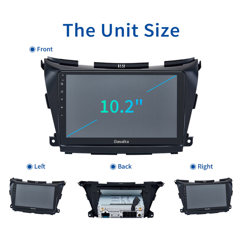 Dasaita MAX11 Nissan Murano Z52 2015 2016 2017 Car Stereo 10.2 Inch Carplay Android Auto PX6 4G+64G Android11 1280*720 DSP AHD Radio