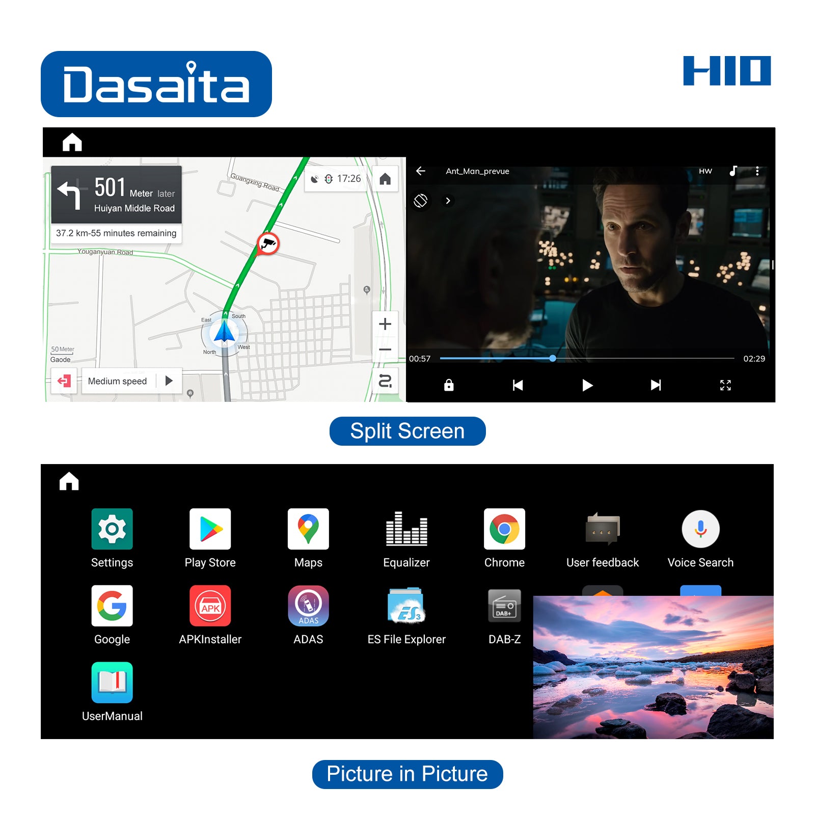 Dasaita 10.25 inch for BMW 5 Series E60 2009 2010 CIC Car Radio Amplifier IPS Screen Backup Camera 4g/64g 1920*720 GPS Stereo