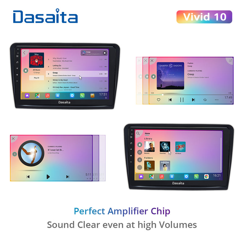 Dasaita 10.2 inch Vivid11 For Skoda Superb B6 2008-2014 Car Stereo android PX6 1280x720 USB Port GPS Navigation Apple Carplay Dashboard