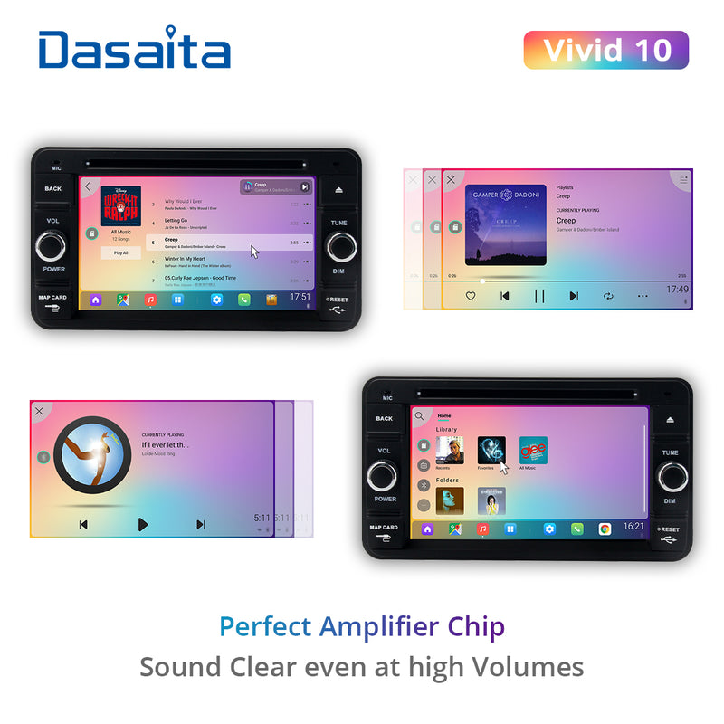 Dasaita Vivid11 Suzuki Jimny 2007 2008 2009 2010 2011 2012 2013 2014 2015 Car Stereo 6.2 Inch Carplay Android Auto PX6 4G+64G Android11 1280*720 DSP AHD Radio